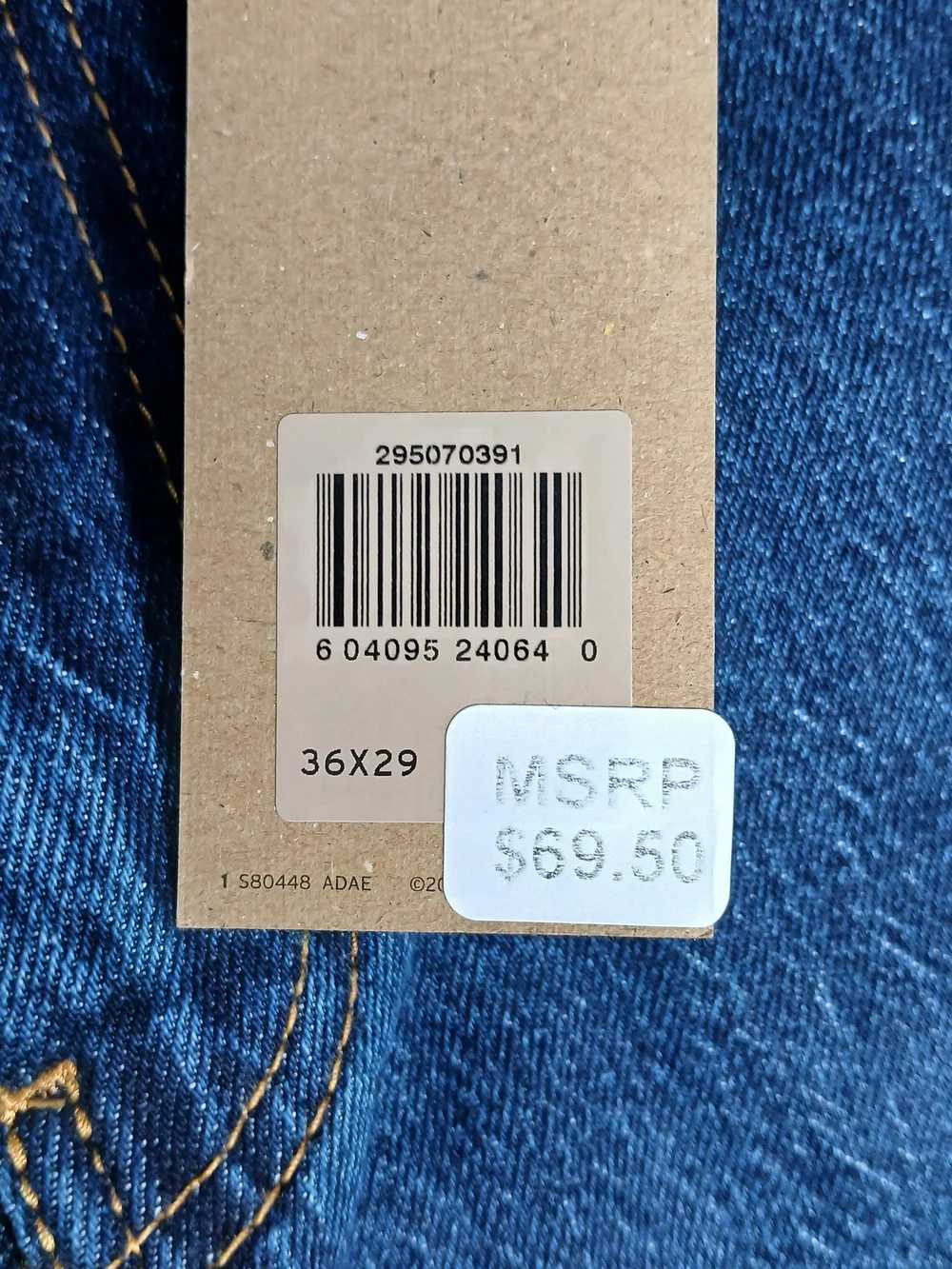 Levi's 502 Regular Taper Jeans 36x29 Men's Dark Wash NWT New